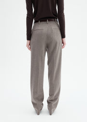 Tailored Straight Pant in Wool Cashmere - Oatmeal - CO Collections